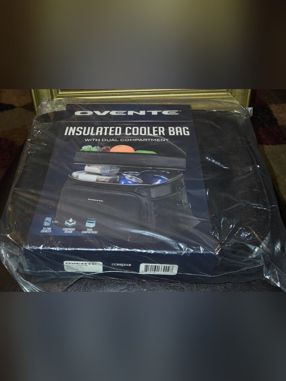 OVENTE Cooler Bag Insulated Beach Cooler Lunch Bag - Compartments